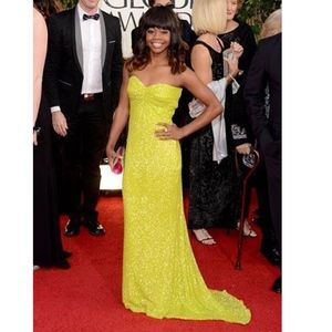 Pamela Roland Green Sequined Gown